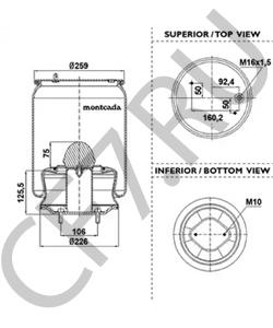 VRH200017 FAW JIEFANG Кожух пневматической рессоры в городе Королёв