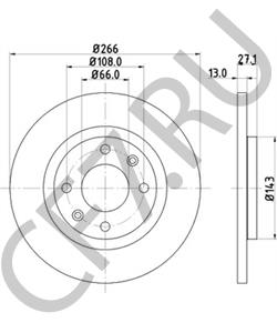 1613191280 Peugeot-Citroen Диск тормозной передний комплект Peugeot Partner () в городе Королёв