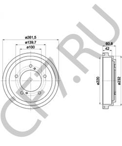 43511-60A10 GEO Тормозной барабан в городе Королёв