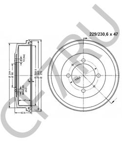 MB180105 EAGLE Тормозной барабан в городе Королёв