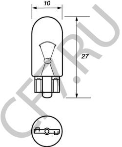 6216A1 CITROEN/PEUGEOT ЛАМПА ПОДСВЕТКИ 12V-W5W [ORG в городе Королёв