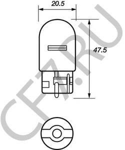 6216F1 CITROEN/PEUGEOT ЛАМПА ПОДСВЕТКИ 12V-21W [ORG в городе Королёв