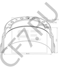 293544 SCHMITZ CARGOBULL Тормозной барабан в городе Королёв