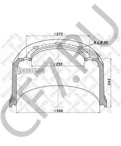 017333 SCHMITZ CARGOBULL Тормозной барабан в городе Королёв