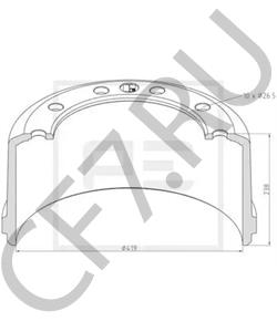 M 068 445 GIGANT Тормозной барабан в городе Королёв