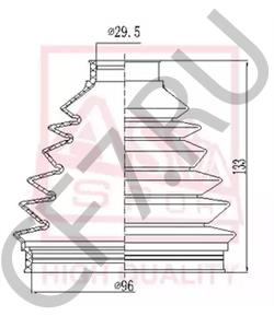 6613305101 SSANGYONG Пыльник, приводной вал в городе Королёв