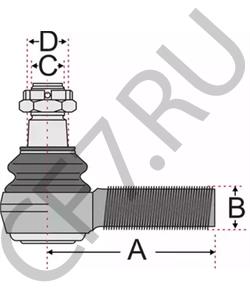 634 301 300 VAN HOOL Наконечник поперечной рулевой тяги в городе Королёв