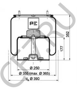 00166252 SAE-SMB Кожух пневматической рессоры в городе Королёв