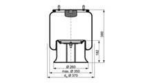 Begel Пневморессора SCHMITZ 017924 (Begel/BG324028) (в сборе/ст.стакан)