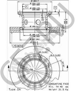 0888051 BREDAMENARINIBUS Тормозной диск в городе Королёв