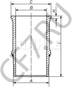 CH 1504 200 FEDERAL Гильза цилиндра в городе Королёв