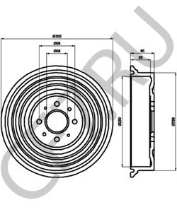 2101-3502070 Белмаг Барабан тормозной ВАЗ-2101 в городе Королёв