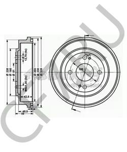 8DT355301981 IKARUS Тормозной барабан в городе Королёв