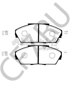 0193.02 REMSA 193 02 FO447581=D5019M-01=204 002-SX !колодки дисковые п.\ Honda Civic 1.3-1.6 87-91/1.3 16V 91-95 в городе Королёв