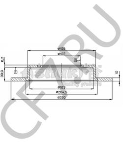 DF2588 Trw/Lucas Торм.диск пер.[290x10] 5 отв. в городе Королёв