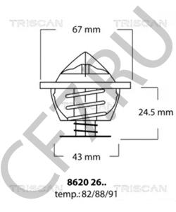 1002-522-M91 MASSEY FERGUSON Термостат, охлаждающая жидкость в городе Королёв