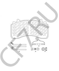 1195232 Schmitz колодки диск.торм! 640 222 922 2\/Wabco MAXX22T в городе Королёв