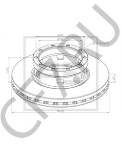 4079001701 R-TRUCK ДИСК ТОРМОЗНОЙ НА ОСИ ТИПА B9 430 ММ в городе Королёв