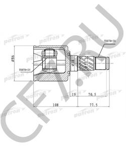 49592-3E000 HYUNDAI / KIA ШРУС внутренний привода левый BONGO3 12-, SORENTO (папа 30шл, d=33) в городе Королёв