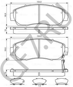 3501115XKZ16A GREAT WALL/HAVAL Колодка тормозная передняя (комплект) gw hover h6 [ORG в городе Королёв