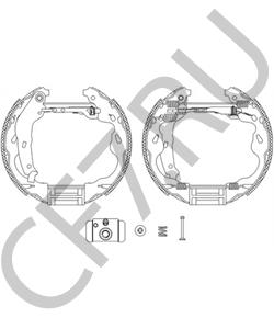 1611451780 EUROREPAR Колодки торм.бар.к-т. с цилиндром TOYOTA YARIS/SUZUKI SWIFT/OPEL AGILA/PSA C1/PSA 107 в городе Королёв