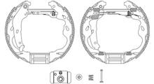 EUROREPAR Колодки торм.бар.к-т. с цилиндром TOYOTA YARIS/SUZUKI SWIFT/OPEL AGILA/PSA C1/PSA 107