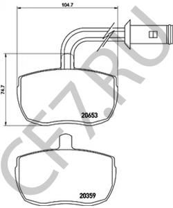 1902494 OM Комплект тормозных колодок, дисковый тормоз в городе Королёв
