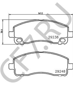 MK529567 FUSO Комплект тормозных колодок, дисковый тормоз в городе Королёв
