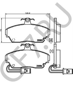 GBP90308 ROVER Комплект тормозных колодок, дисковый тормоз в городе Королёв