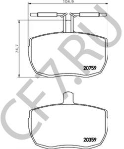 1902294 OM Комплект тормозных колодок, дисковый тормоз в городе Королёв