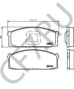 41060W2226 YUE LOONG Комплект тормозных колодок, дисковый тормоз в городе Королёв