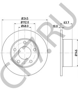 4A0 615 601 A VW (SVW) Тормозной диск в городе Королёв