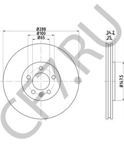 6R0 615 301 A VW (SVW) Тормозной диск в городе Королёв