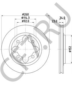 45251-SM4-020 Dar Тормозной диск для HONDA ACCORD CB/CC/CE/CD, CIVIC EK#/EU#/EP#, SABER UA1, RAFAGA CE4, FR в городе Королёв