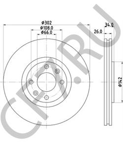 9687602180 CITROEN/PEUGEOT ТОРМ ДИСК ВЕНТ [ORG в городе Королёв