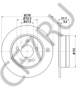 000 423 13 12 MERCEDES-BENZ (BBDC) Тормозной диск в городе Королёв