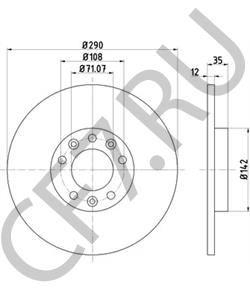 1609583080 Peugeot-Citroen Диски торм. зад C4 Picasso B78 к-кт в городе Королёв
