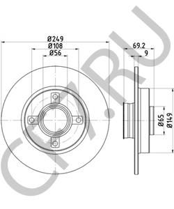424919 CITROËN (DF-PSA) Тормозной диск в городе Королёв
