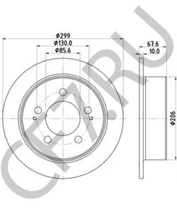 4840109001 Ssang Yong Диск тормозной задний в городе Королёв