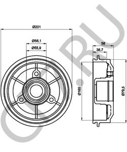 95619206 PROTON Тормозной барабан в городе Королёв