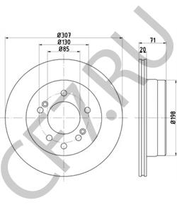 4840121001 Ssang Yong Диск тормозной задний в городе Королёв