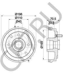 4240387222 PERODUA Тормозной барабан в городе Королёв
