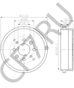 441024111856 SKODA Тормозной барабан в городе Королёв