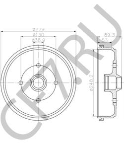 113405615D VW Тормозной барабан в городе Королёв