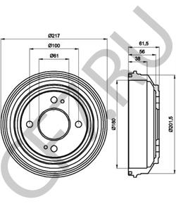 42610SB2010 ROVER Тормозной барабан в городе Королёв