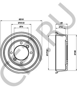 21A22 BLMC Тормозной барабан в городе Королёв