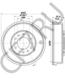 4615A127 AUWÄRTER Тормозной барабан в городе Королёв