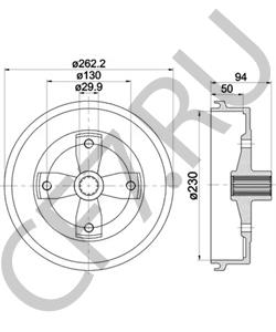 113501615J VW Тормозной барабан в городе Королёв