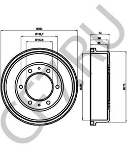 1954475 FORCE Тормозной барабан в городе Королёв