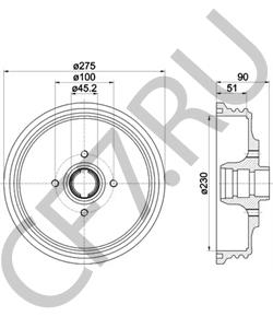 6K9501615 ROVER Тормозной барабан в городе Королёв